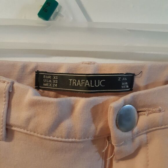 Zara Trafaluc Women's Slim Mid Rise Pink Pants - Picture 5 of 10